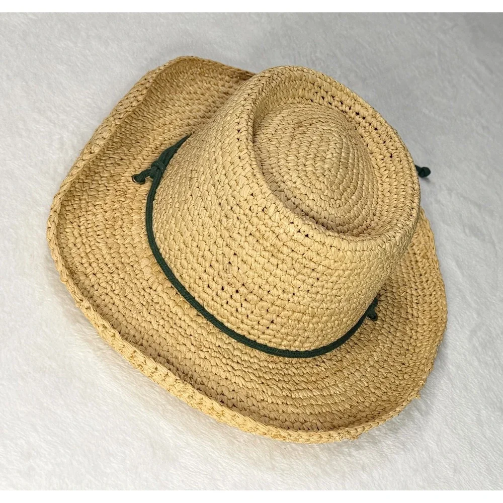 Scala Women's Crocheted Twisted Raffia Outback Beach Sun Hat High End Timeless